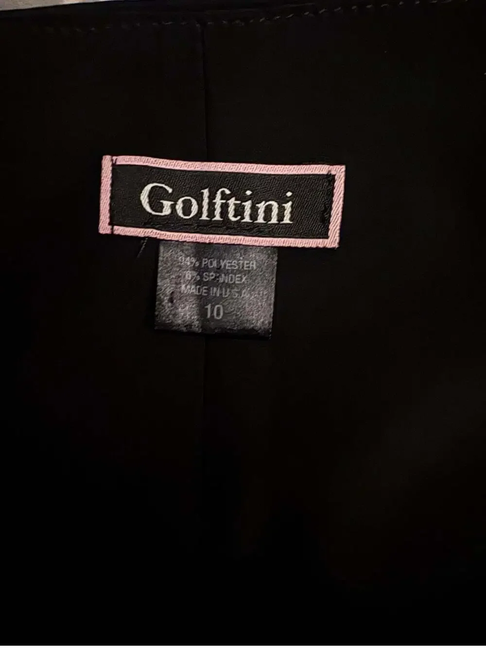 Golftini Black Performance Pleated Skort Size 10